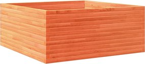 vidaXL viaszbarna tömör fenyőfa kerti virágláda 110x110x46 cm