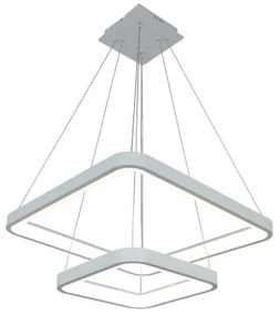 Brilagi - Dimmelhető LED csillár, kábelre függesztett FALCON SLIM LED/78W/230V 50x50 cm fehér + távirányító