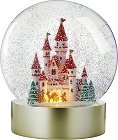 CASTLE óriás világító hógömb 23 cm , kastély