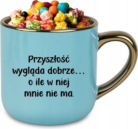 Bögre Elegant XXL Kék 400ml Kerámia Vicces kütyü Jó Jövő