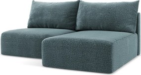 Türkiz kinyitható-tárolóhelyes sarokkanapé (jobb oldali) Kalena – Makamii