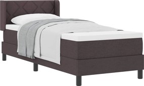 vidaXL Boxrugós ágy matracmal Sötét Barna 200 x 80 cm Poliészter