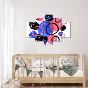 Kép - Motívum élénk színű körökkel (150x105 cm)
