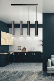 Emibig modern függeszték kibo króm fekete emi643/4