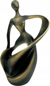 Táncosnő figura 24 cm Arany Modern Absztrakt Dekoráció Ajándék