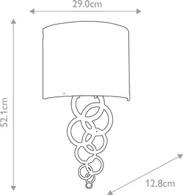Elstead Lighting Curtis CURTIS-MEDIUM-PC Fali lámpa 1x60W/E27