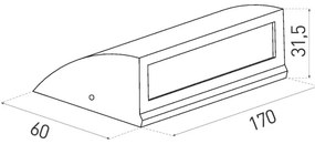 LED Kültéri fali lámpa LED/6W/230V IP54