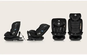 Lionelo - Forgatható autósülés alappal BASTIAAN i-Size 40-150 cm fekete karbon