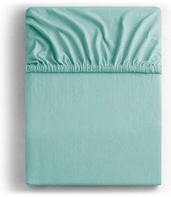 Türkiz gumis jersey lepedő 90x200 cm Amber – Restilo