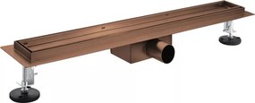 AREZZO design 2in1 800 mm-es rozsdamentes acél folyóka, szálcsiszolt bronz