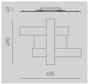 Gea Luce DOHA P P N - LED Mennyezeti lámpa DOHA LED/30W/230V 65,5 cm fekete