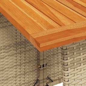 6 részes bézs polyrattan kerti ülőgarnitúra párnákkal L-alakú