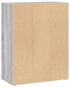 szürke sonoma színű szerelt fa könyvespolc 60 x 30 x 77 cm