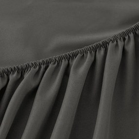 Mikroszálas lepedő MICROVELLE sötétszürke 90x200 cm