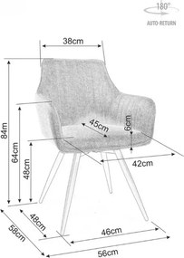 Szürke étkezőszék BALLO BREGO