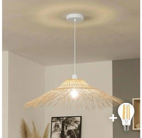 Brilagi - LED függőlámpa kábelen CERIA BOHO 1xE27/40W/230V átm. 100 cm bambusz