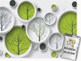 Fotótapéta Absztrakt 3D Fák Geometria Falra Hálószoba Nappali 250x175