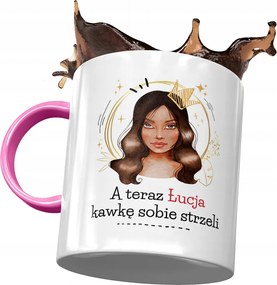 Rózsaszín Bögre Lúcia Barátnőknek Ajándék Nyomtatott Fotóval