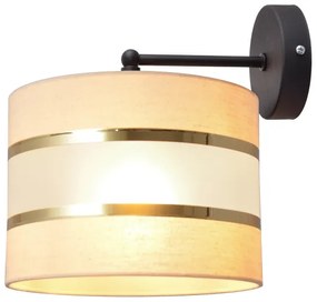 Fali lámpa HELEN 1xE27/15W/230V krém/fekete/arany