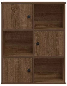 barna tölgy színű szerelt fa könyvszekrény 60x24x76,5 cm