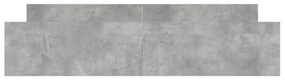 betonszürke ágykeret fej- és lábtámlával 200 x 200 cm