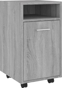 vidaXL szürke sonoma színű fa kisszekrény kerekekkel 33 x 38 x 60 cm