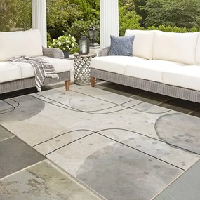 Szürke-krémszínű mosható futószőnyeg 80x200 cm Simple Lines – Mila Home