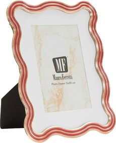 Piros-aranyszínű fém-üveg álló képkeret 17,5x22,5 cm Elizabeth – Mauro Ferretti