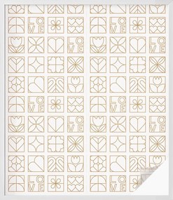 Ablakfólia Öntapadós Adatvédelem Geometrikus szerelem 100x116