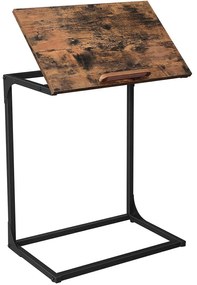 Laptop asztal, oldalasztal vintage barna fekete 55 x 35 x 66 cm | VASAGLE