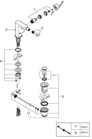 GROHE 33241003 - PLUS bidé csaptelep, fényes króm
