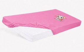 Bébi pamut gumis lepedő 60x120/70x140 - Kisegér mintával