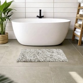 Szürkésbézs textil fürdőszobai kilépő 60x90 cm Lerici – Wenko