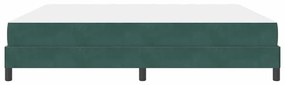 Boxspring ágy matraccal Sötétzöld 200 x 210 cm Bársony