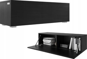 Rtv szekrény Tv alá 105cm Lowboard matt fekete