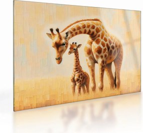 Üveg kép - Zsiráfok (70x50 cm)