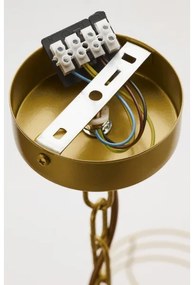 Jupiter 2098 - Láncos csillár ARTHUR 6xE27/15W/230V fehér/arany/márvány dekor