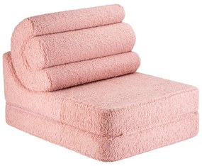 Rózsaszín buklé gyerek fotel Flipster – Wigiwama