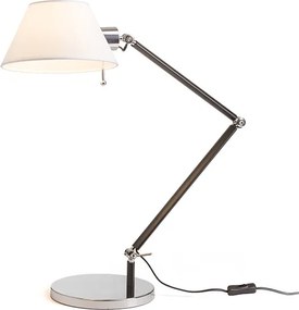 RENDL MONTANA stolní bílá/černá chrom 230V LED E27 11W
