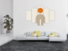 Kép - Barna ívek (150x105 cm)