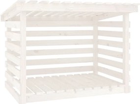 vidaXL fehér tömör fenyőfa tűzifatartó állvány 108x73x79 cm