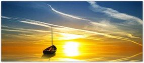 Fotótapéta flizelina 211x91 Magányos hajó Nyugat