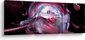 Kép - Absztrakciók, űrférgek (órával) (90x30 cm)