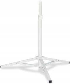 Fehér kerti napernyő állvány háromlábú állvány, acél és műanyag