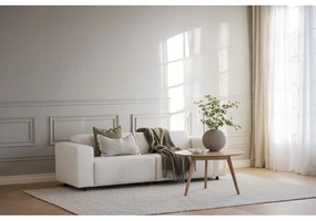 Natúr színű kerek dohányzóasztal tölgyfa dekorral 90x90 cm Yumi - Rowico