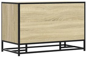 cipőpad Sonoma tölgy 80x40x53,5 cm Gépelt fa és fém