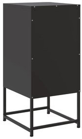 2 db fekete acél éjjeliszekrény 36 x 39 x 78 cm