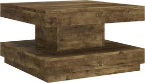 vidaXL sötétbarna MDF dohányzóasztal 60 x 60 x 35 cm