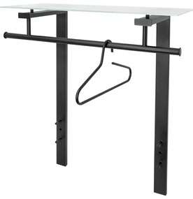 Fekete fém fali fogas polccal Dutch – Spinder Design