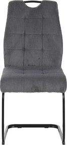 Étkezőszék, szürke/fekete, KELMA